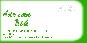 adrian mik business card
